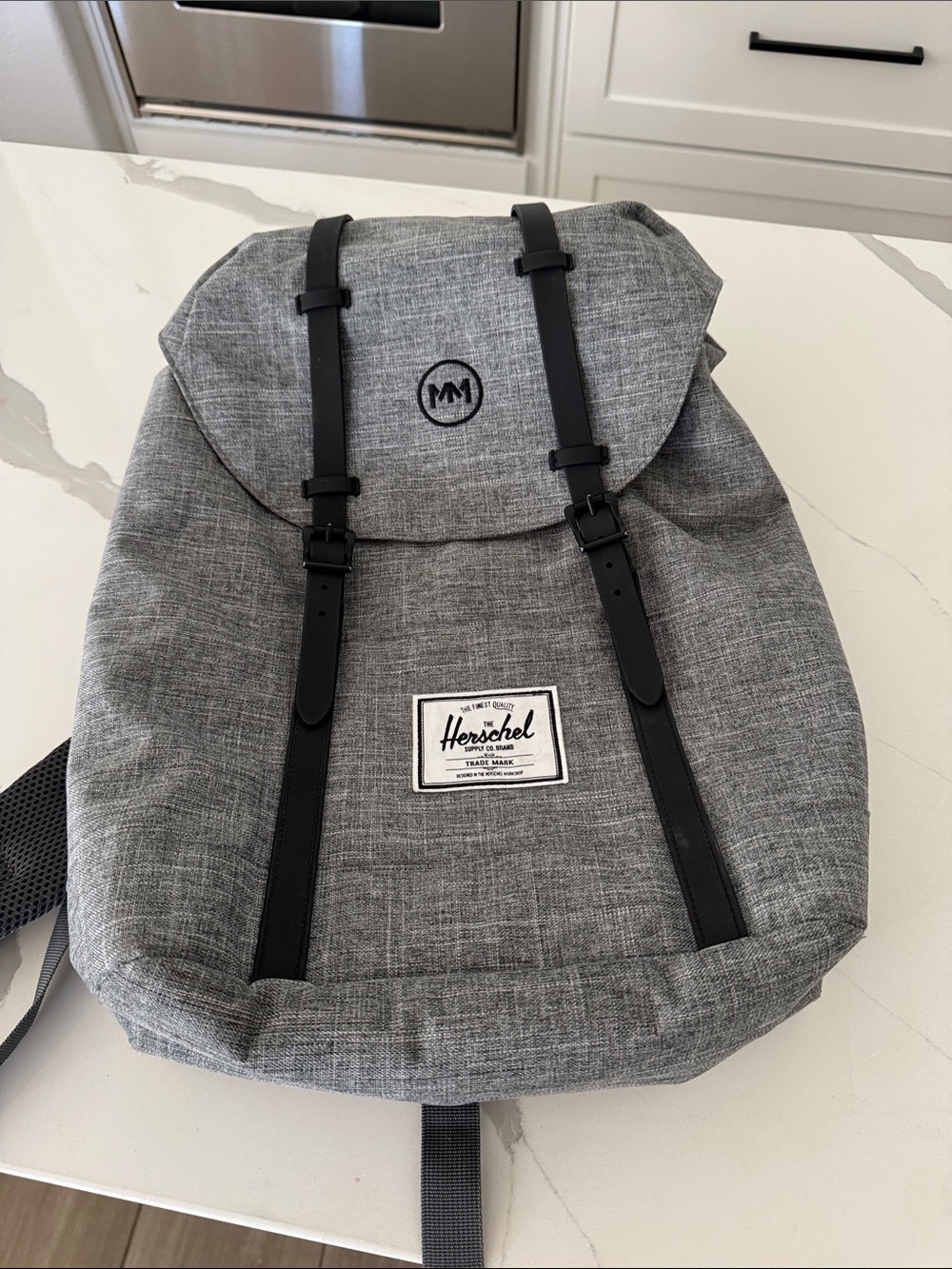 Herschel Supply Company Grey Backpack with Black Strap Accents